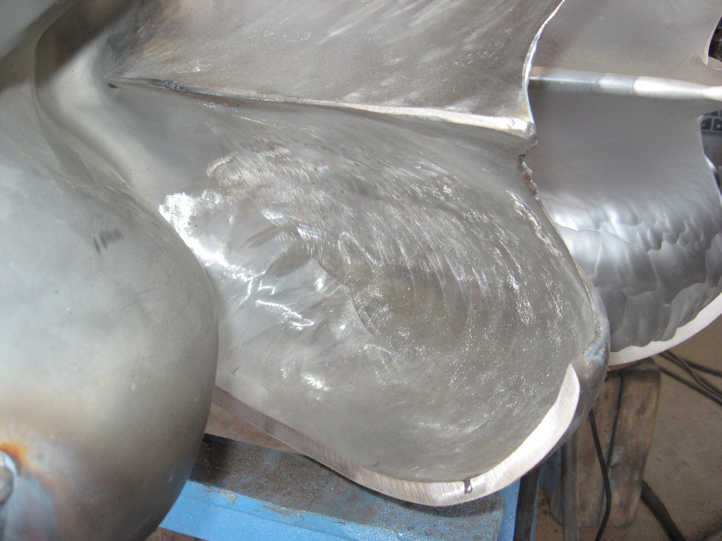Repaired Pelton Turbine Runner Bucket