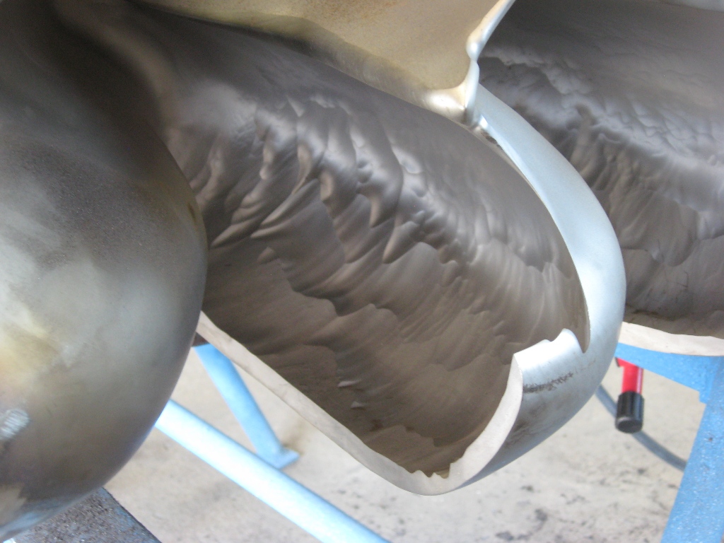 Worn Pelton Turbine Runner Bucket