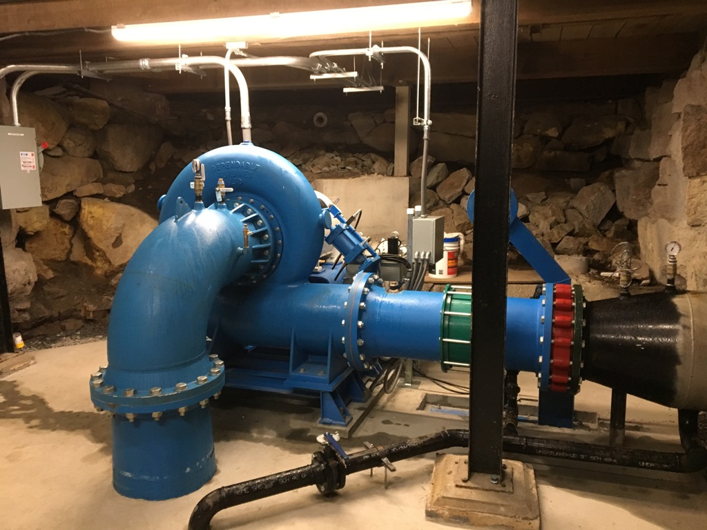 38kW horizontal Francis turbine generator