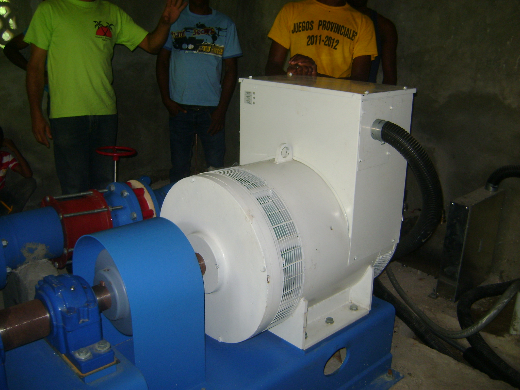 Turgo hydro turbine generator, Dominican Republic