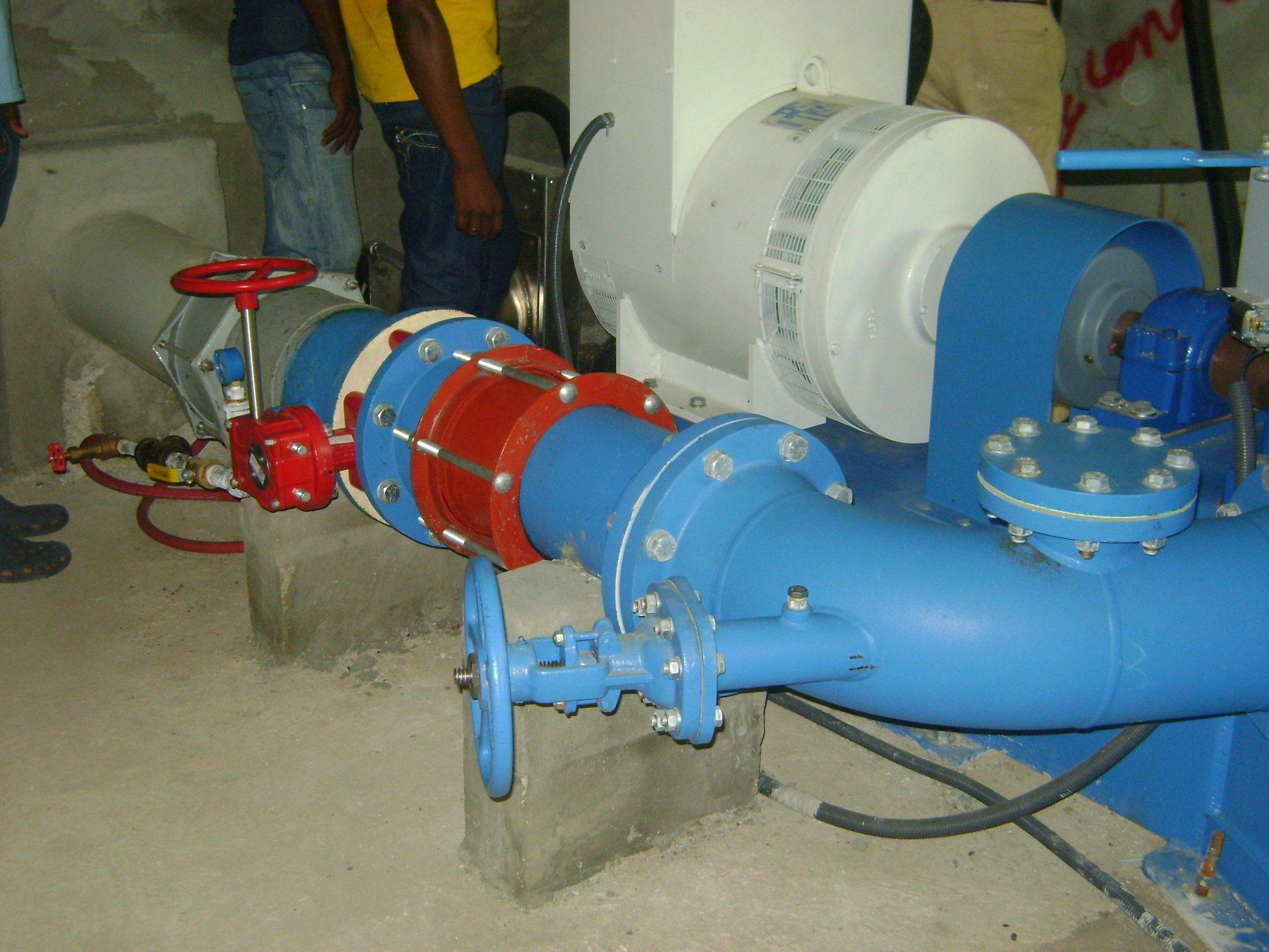 Turgo hydro turbine inlet, Dominican Republic