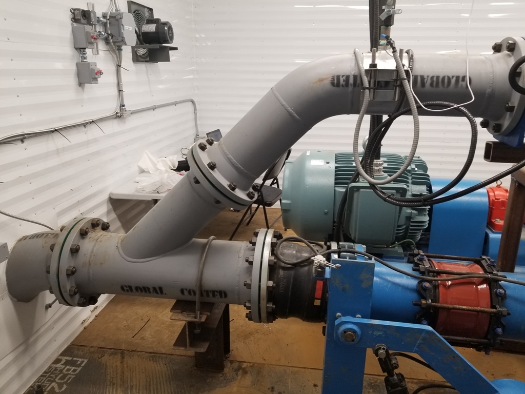 Turgo hydro turbine inlet piping and bypass