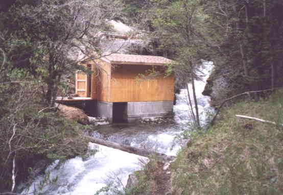 The power house set close to the river to maximize the available head.
