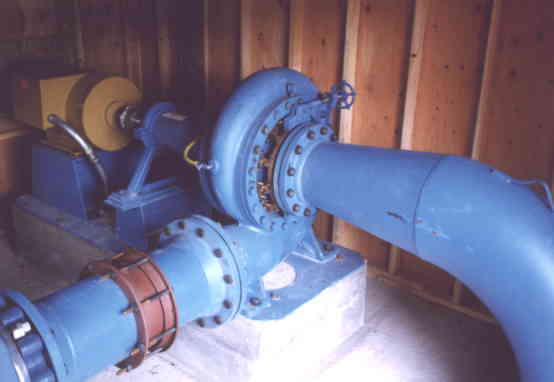 The 0.25 m Francis turbine developes 20 kW over a 12 meter head